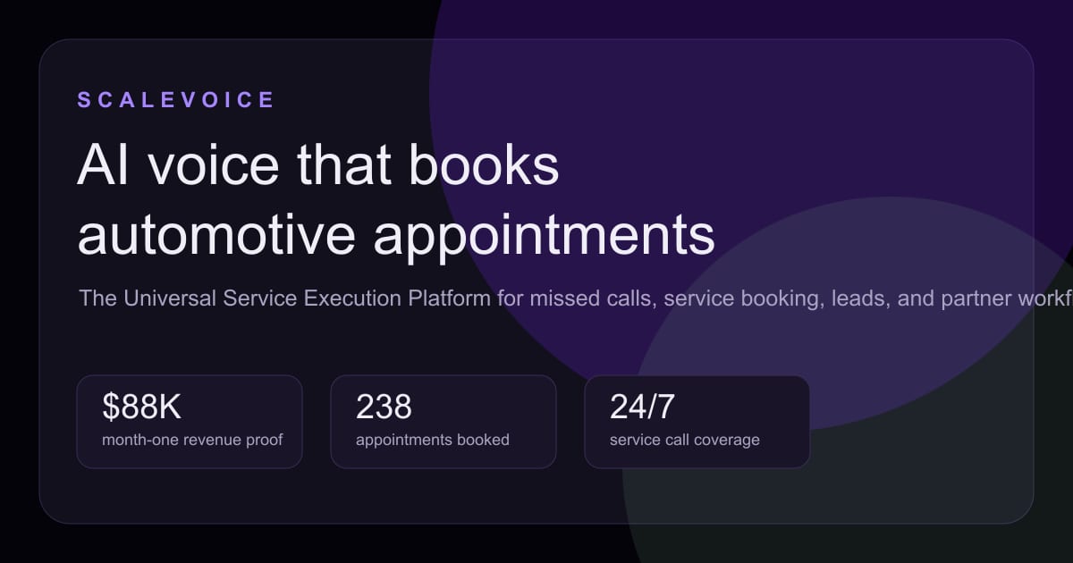Scalevoice Logo AI Service Booking Voice Agent for Dealerships | ScaleVoice